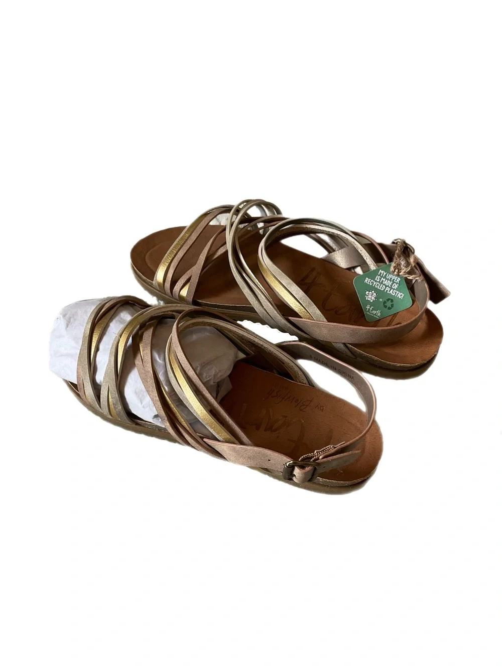 4 Earth Sandals by Blowfish Malibu + Orion Sz 8 NWT Strappy